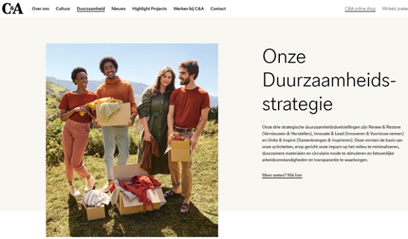 Textielbedrijf C&A pakt uit met duurzame ontwikkelingsstrategie